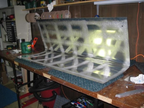 Tank skin all scotchbrighted and ready for dimpling.