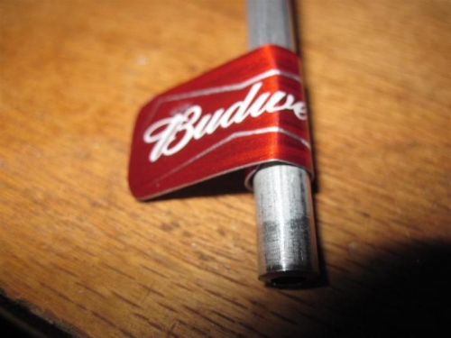 Aluminum tab bent into tank vent support.  Seems a little flimsy, I will re-use the old one instead.