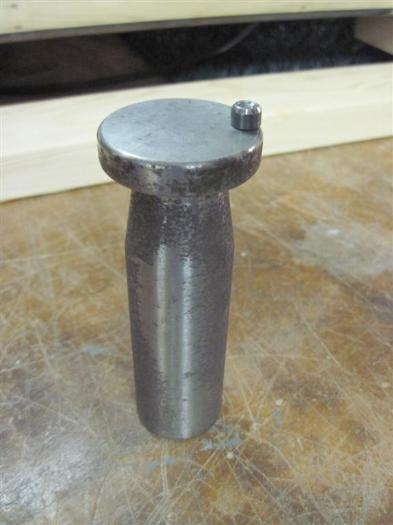 The first bucking bar proved to be a little light for the AD4 rivets, so I drilled this one.  Better.