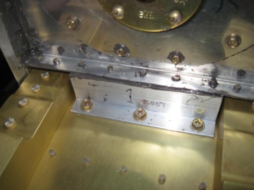 The end attach angle, with NAS screws to the spar.