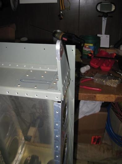 The finished outboard aileron hinge.  Not a bad job for a beginner