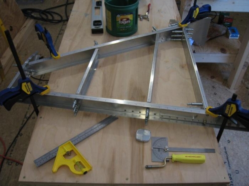 Drilled & Clecoed Stabilizer Frame