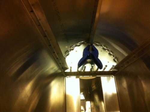 Inside rear of Fuselage...Tight Quarters