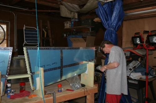 Squeezing Rivets with Pneumatic Squeezer