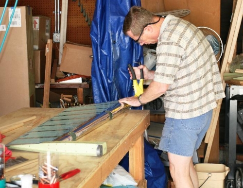 Blind Riveting the Right Elevator Leading Edge