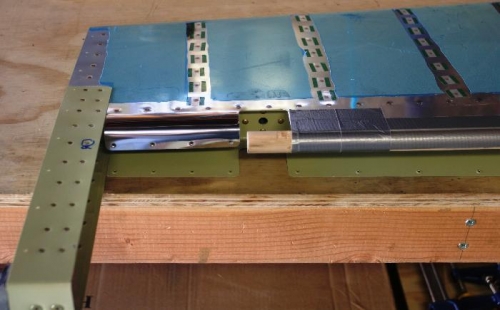 Using a Wooden Dowel and Duct Tape to Roll the Elevator Leading Edges