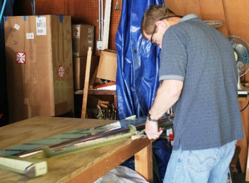 Using Vice Grips and Channel Lock Pliers to Roll the Skin Around the Dowel