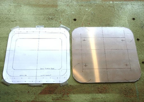 Two Landing Light Lens Mounting Frames
