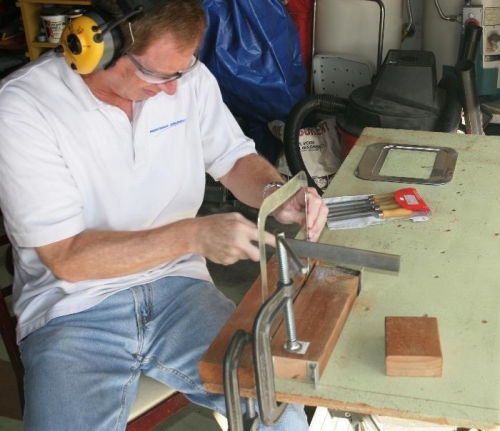 Cleaning Up Landing Light Cutout with Vixen File