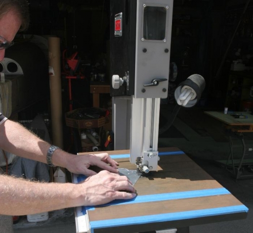 Using the Band Saw to Cut Out Bracket