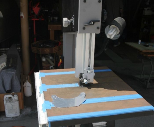 Bracket After Being Cut Out on Band Saw