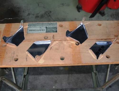 Four Landing Light Brackets After Bending Using the Bending Brake