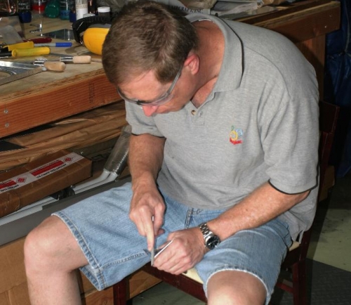 Using a Half-Round FIle to Improve Clearance to Landing Light Wing Cutout Structure