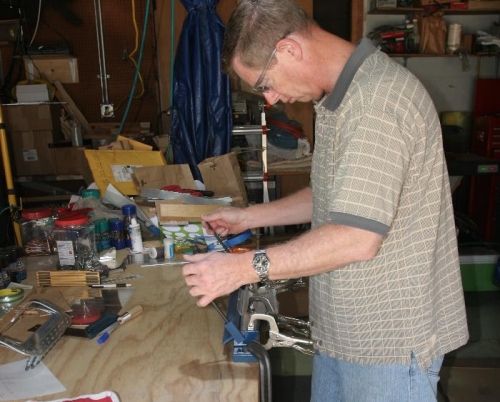 Bending the 2nd Flange on the Landing Light Mounting Plate