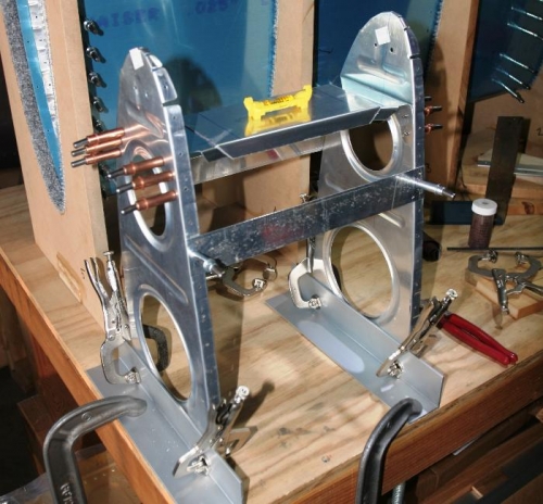 Overall View Showing Added Strips of 0.025 Al to Make the Assemby More Stable on the Bench