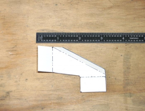 Cardstock Template for Fore/Aft Strut