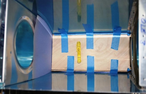 First Attempt at Landing Light Support Structure Taped in Place