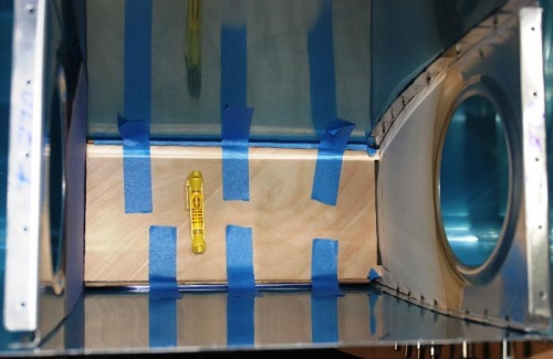 First Attempt at Landing Light Support Structure Taped in Place