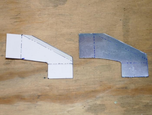 Cardstock Template Next to Aluminum Part