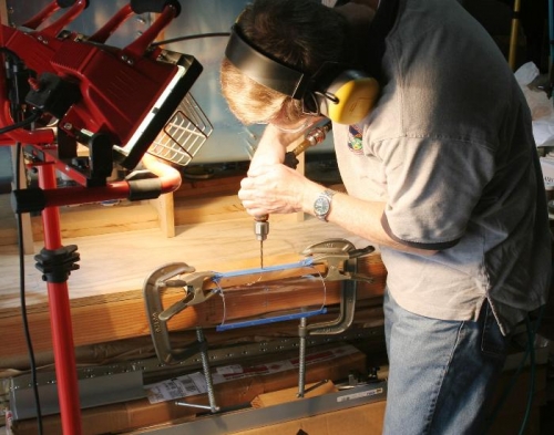 Drilling the Left Landing Light Lens