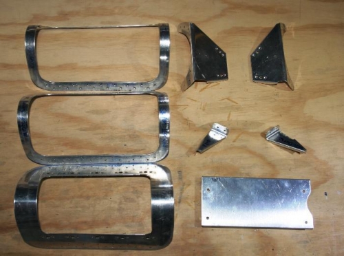 Nearly Complete Hardware for Installation of the Left Landing Light.