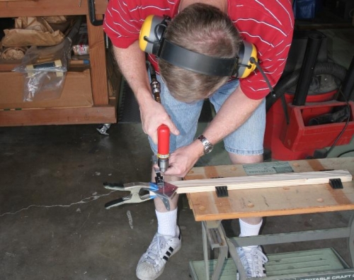 Using a Nutplate Drill Jig to Drill the Landing Light Support Bracket