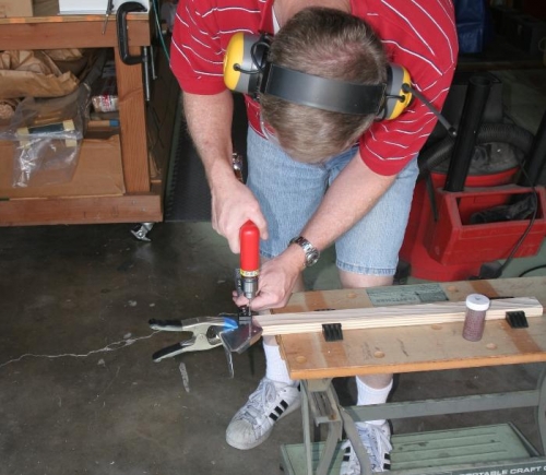 Using a Nutplate Drill Jig to Drill the Landing Light Support Bracket