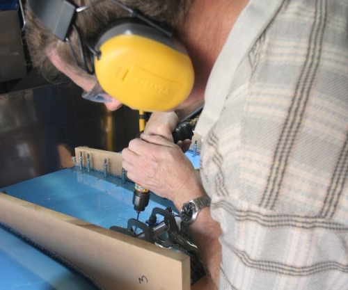 Match Drilling the Lower Surface of the Landing Light Lens Frame