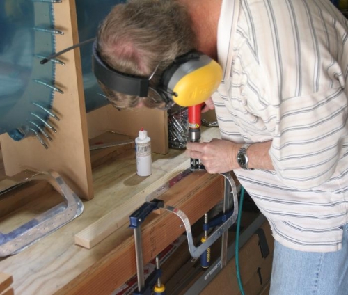 Countersinking the Landing Light Frame Upper Spacer