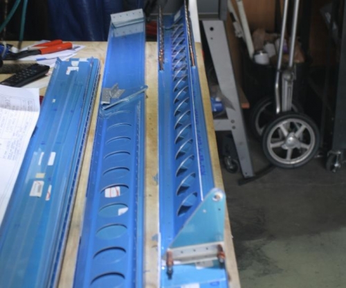 Clecoing the Aft Spar Components Together