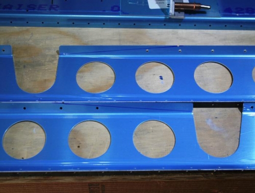 Aft Spar Flap Supports Marked up for Trimming