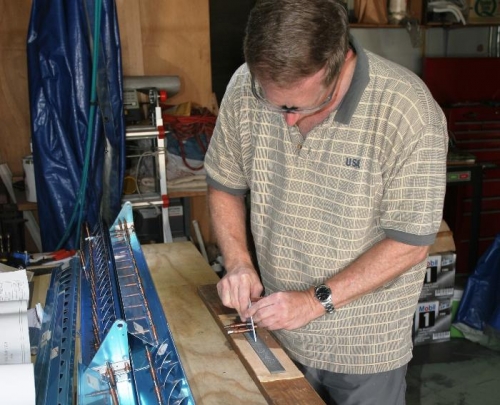 Finishing the Edges of One of the Aileron Supports