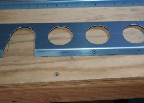 New Aft Spar Flap Support with Edge Distance Marked