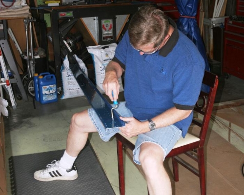 Deburring the Right Aft Spar