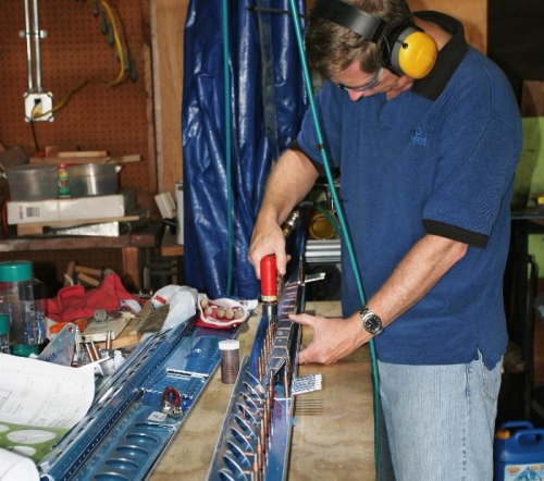 Match Drilling the Left Aft Spar Aileron Gap Seal