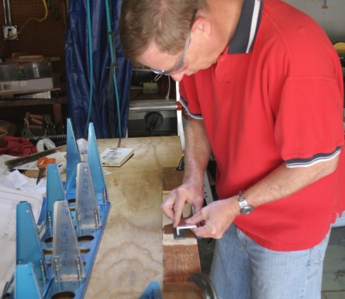 Finishing Edges of Trimmed Aluminum Angle Using Vixen File