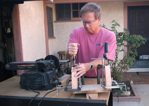 Clamping the new Form Skeleton While the Glue Sets and Dries
