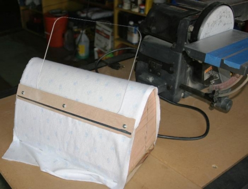 Test Plexiglas Landing Light Lens Inserted into Leading Edge Form Retainer