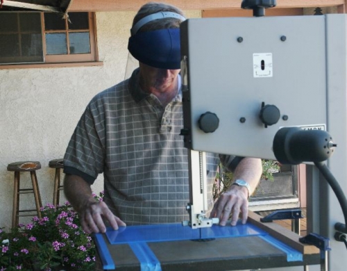 Using my Bandsaw to Cut Two New Plexiglas Blanks for the 