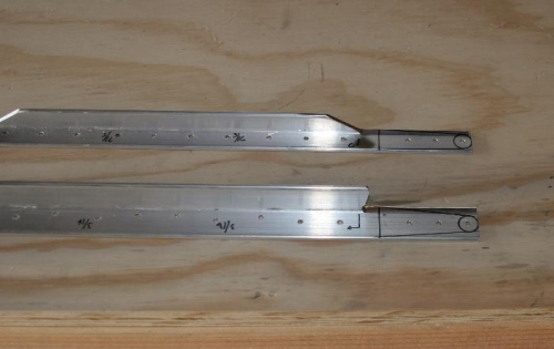 HS-710 and HS-714 marked for bending and drilling opposite ends