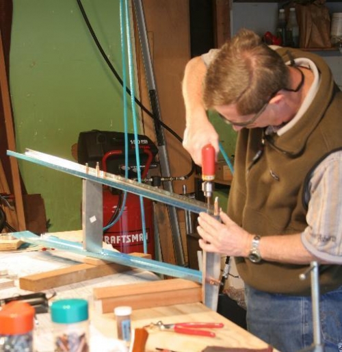 Drilling HS-706 End Rib to HS-603PP Aft Spar for #30 Rivets