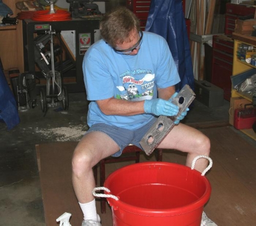 Scrub Part with ScotchBrite Pad