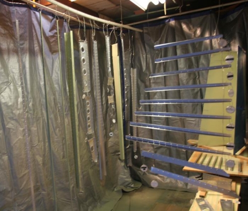 New parts waiting to be primed