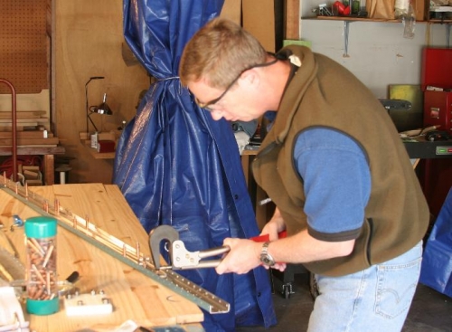 Dimpling the HS-606PP Rear Spar