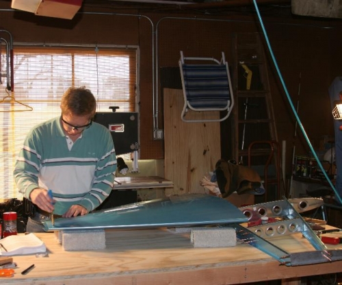 Deburring the Vertical Stabilizer