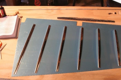 Trimmed R-915 Stiffeners Aligned with RH Rudder Skin