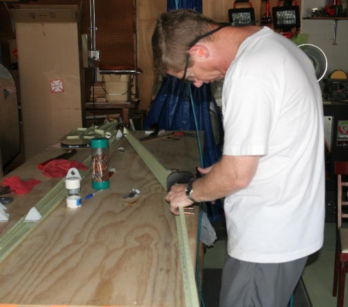 Riveting the Horizontal Stailizer Forward Spar