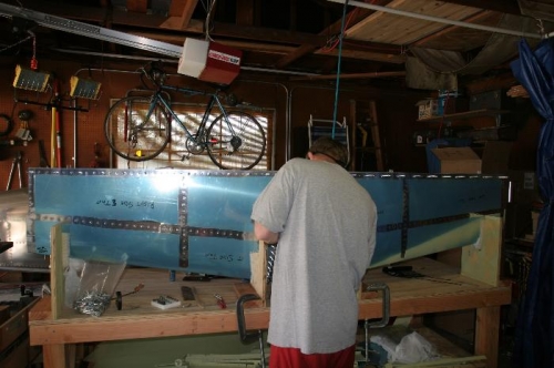 Riveting the Center Ribs