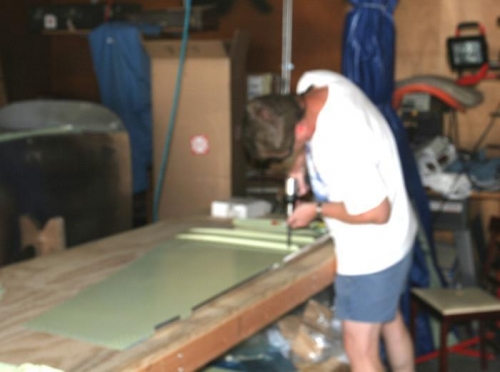 Dimpling the Rudder Skin and Stiffener