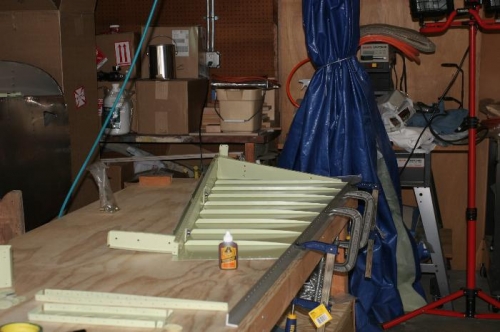 Preparing to Rivet the RH Skin to the Rudder